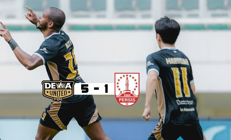 Dewa United hancurkan Persis Solo dengan skor 5-1
