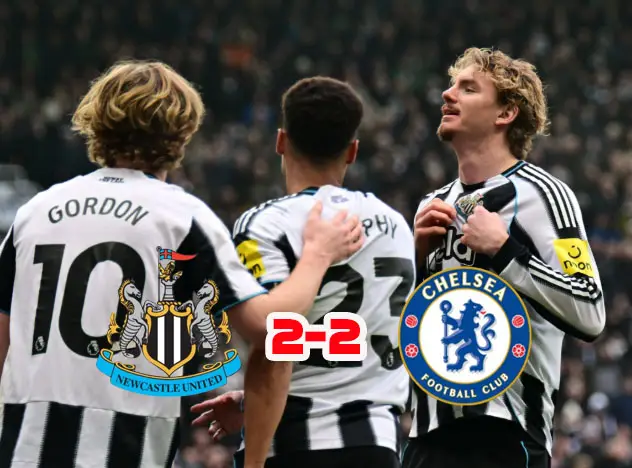 Chelsea comeback dan berhasil tahan Newcastle United
